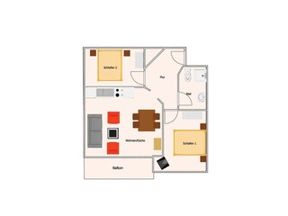 Ferienwohnung Binz Grundriss 21