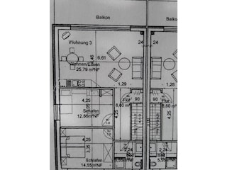 Grundriss der Wohnung