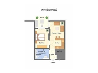 Appartement Cochem Plan d'étage 20
