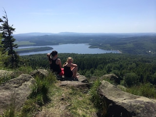 Blick vom Haßberg auf die Preßnitztalsperre