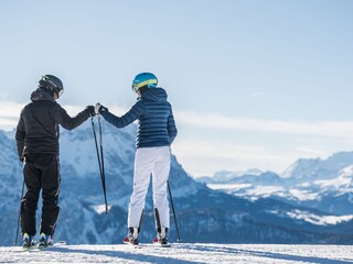 Skifahren so weit das  Auge reicht