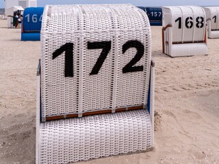 Beach chair for the apartment on the beach of Schillig