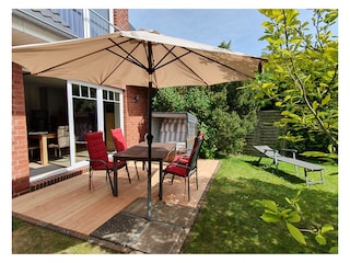 Genießen Sie die Terrasse EG im PIX HÜS SYLT
