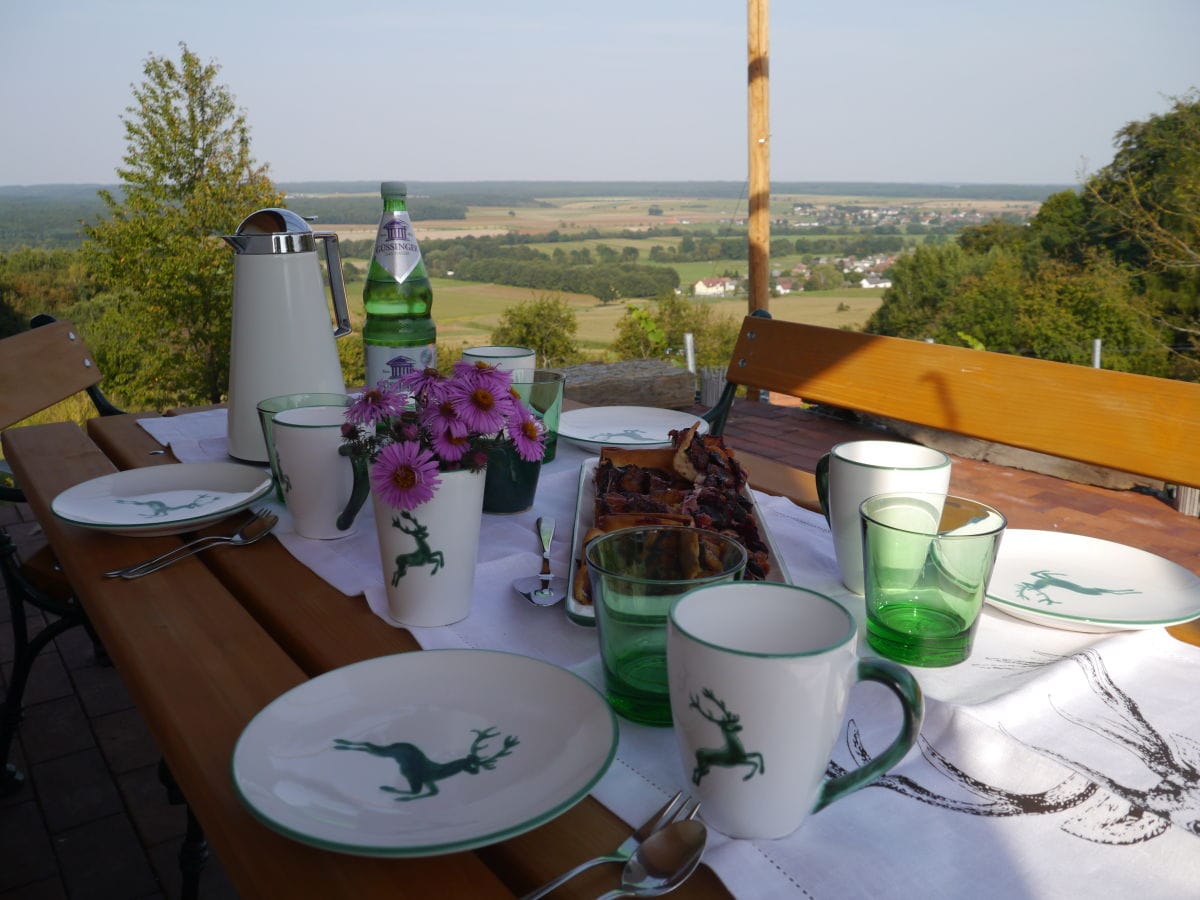 Ferienhaus Am Hamerlberg Blick von der Terrasse