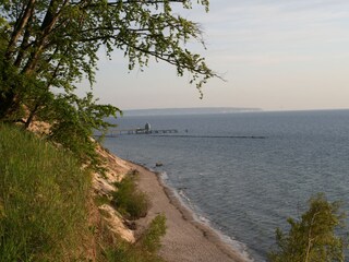 Blick vom Hochufer zur Tauchglocke