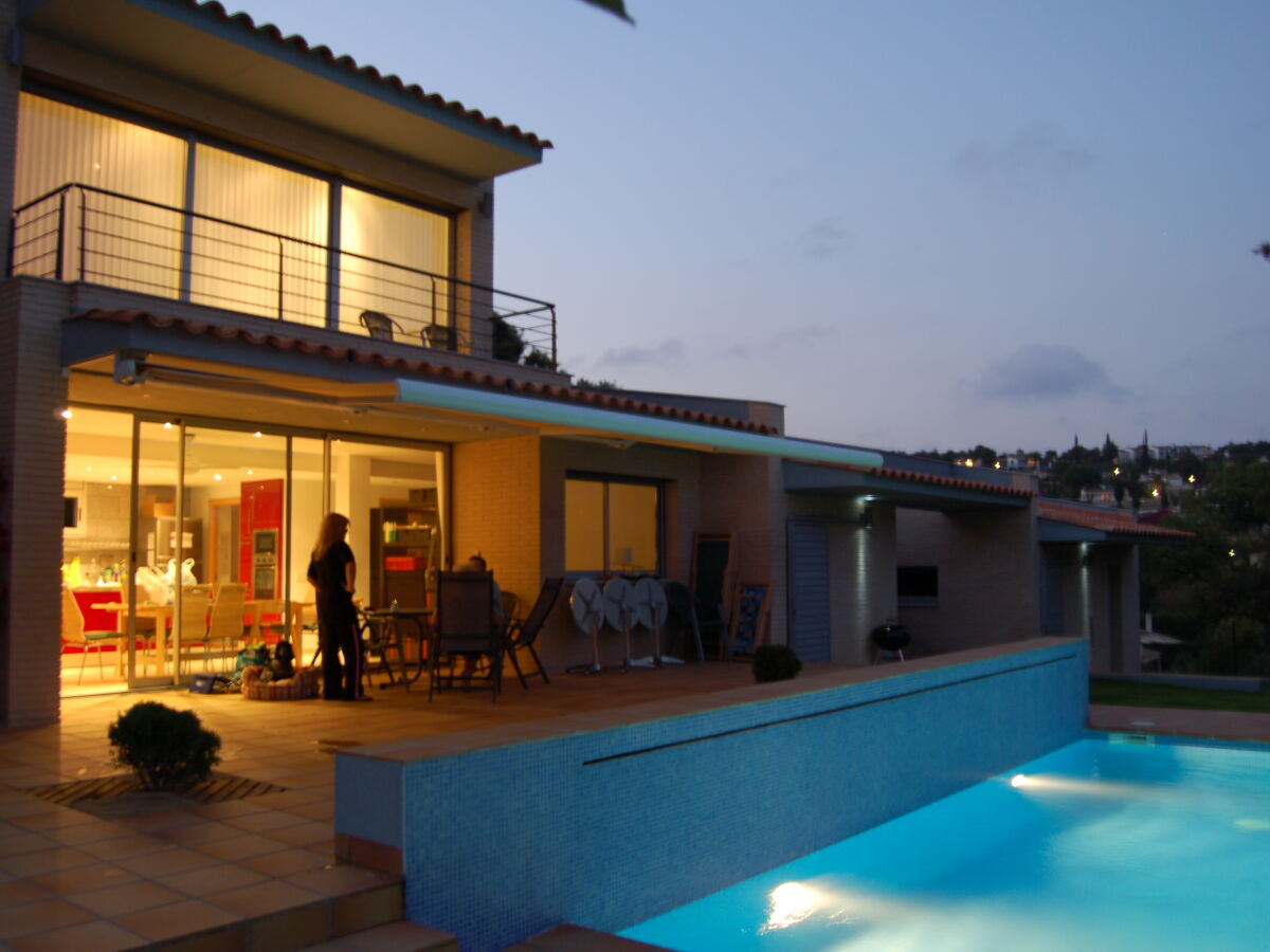 Pool terrace in the evening