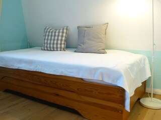 Schlafmöglichkeit im Wohnzimmer