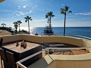enormous private terrace on beachfront