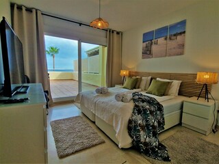 Hauptschlafzimmer mit direktem Meerblick