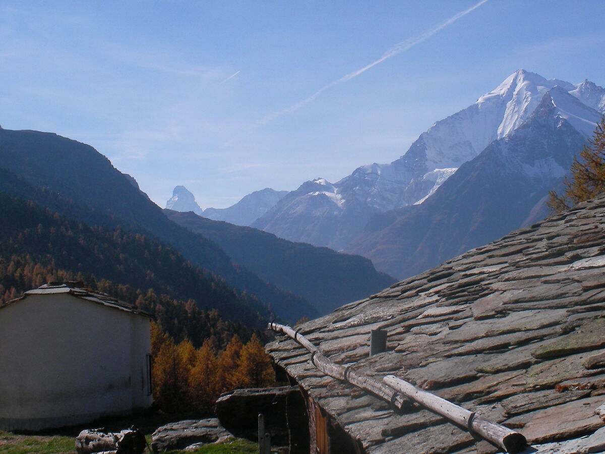 Auf der Hannigalp / Matterhorn u. Weisshorn