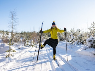6km Langlaufloipe vor Ort