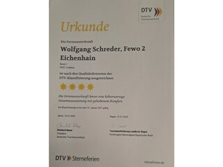 DTV-Urkunde Fewo 2S