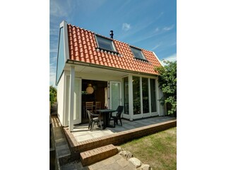 Rückseite des Hauses Hintertür