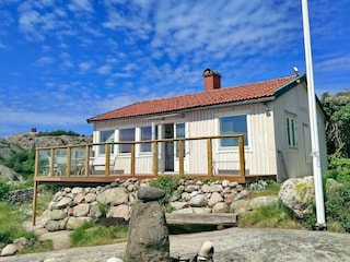 Blick auf das Ferienhaus