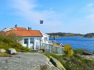 Seitenansicht des Hauses