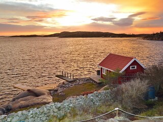 Abendstimmung am Meer (Fischerhaus gehört nicht dazu)