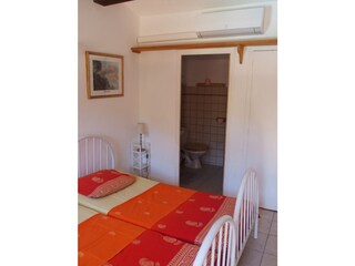 the tower bedroom with bathroom