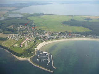Die Lage von Glowe- ideal zwischen Sandtstrand u Bodden