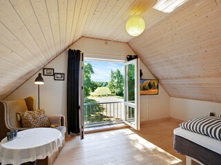 the bedroom on the 1st floor, with a lovely view