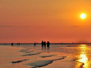 Wattspaziergang im Abendrot