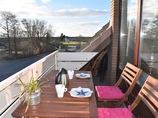 Möblierter Balkon