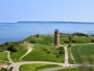 Blick vom Leuchtturm auf Kap Arkona auf die Bucht