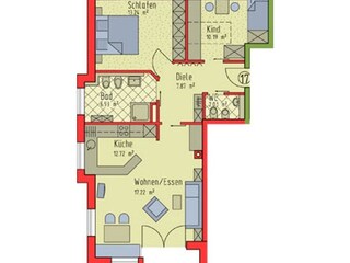 Appartamento per vacanze Oberstdorf Pianta del piano 23