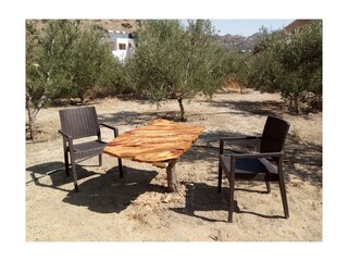 between the olives....
