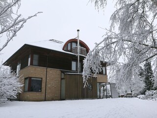 winter view of the house from. the west garden