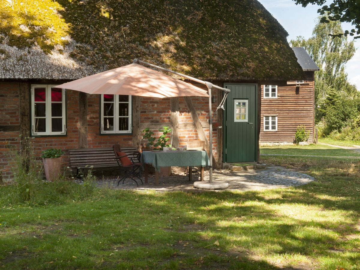 Die Terrasse vor der Wohnung