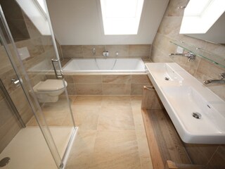 One of the bathrooms