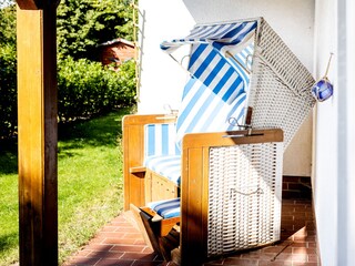 Beach chair on the terrace