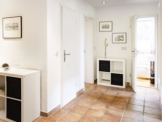 Corridor ground floor with a view in the small bathroom