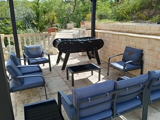 Pergola sitting area