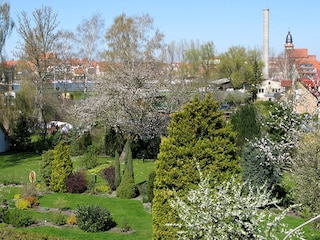 Blick zum Hafen und die Stadt