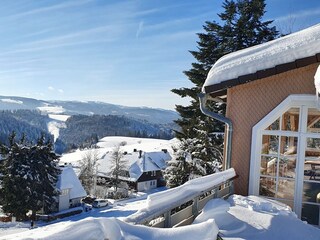 Blick von der Terrasse zum Feldberg