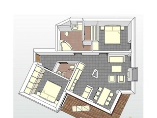 Appartamento per vacanze Baabe Pianta del piano 16