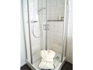 Shower and dressing gowns.