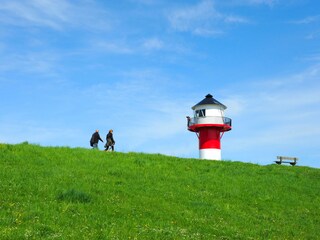 Leuchtturm an der Elbe