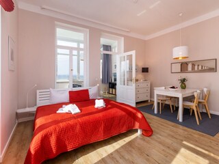 Auch vom Schlafbereich sehen Sie die Ostsee.