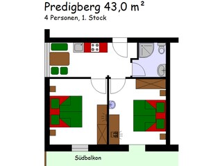 Vakantieappartement Galtür Grondplan 11