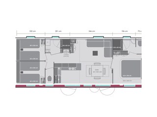 Chalet Renesse Pianta del piano 35
