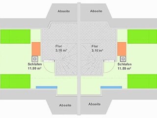 Vakantiehuis Dranske Grondplan 23