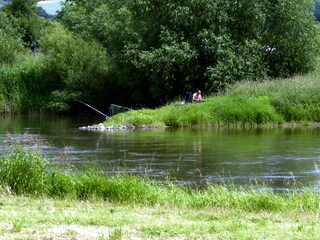 Angler an der Weser