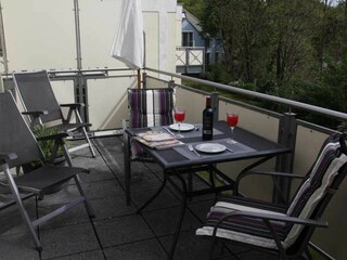 Möblierter Balkon