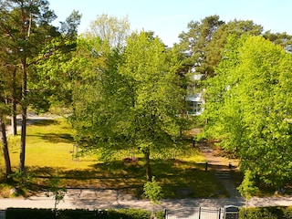 Blick zum gegenüberliegenden Park