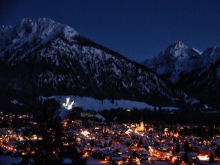 Nächtlicher Blick über Oberstdorf