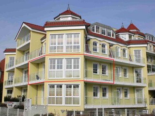 Dünenresidenz mit markierter Wohnungslage