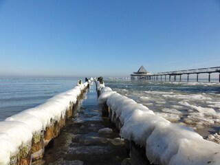 Seebrücke im Winter