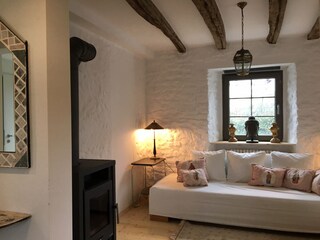 wohnzimmer mit Kamin